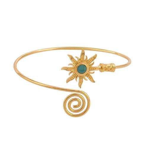 Wholesale vintage sunflower bracelet - european & american cross-border metal jewelry - women's high-end adjustable open bracelet/arm ring