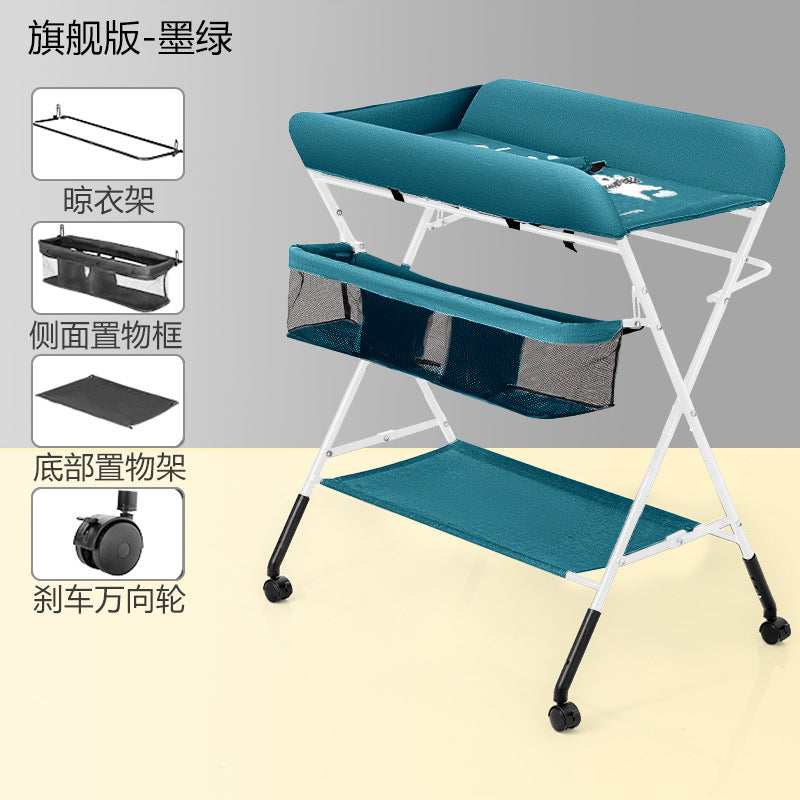 Diaper changing table - portable, multifunctional, foldable baby care station for newborns - bathing, diaper changing, and massage