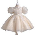 summergirldress summer dress kids dress puff sleeve large swing style princess gauze skirt birthday skirt