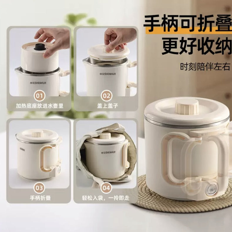 portable foldable kettle travel stainless steel student electric kettle water cup small dormitory gift