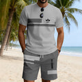 men's short-sleeve and shorts set, casual sportswear set, 3d printed cross-border hot seller, dropshipping available