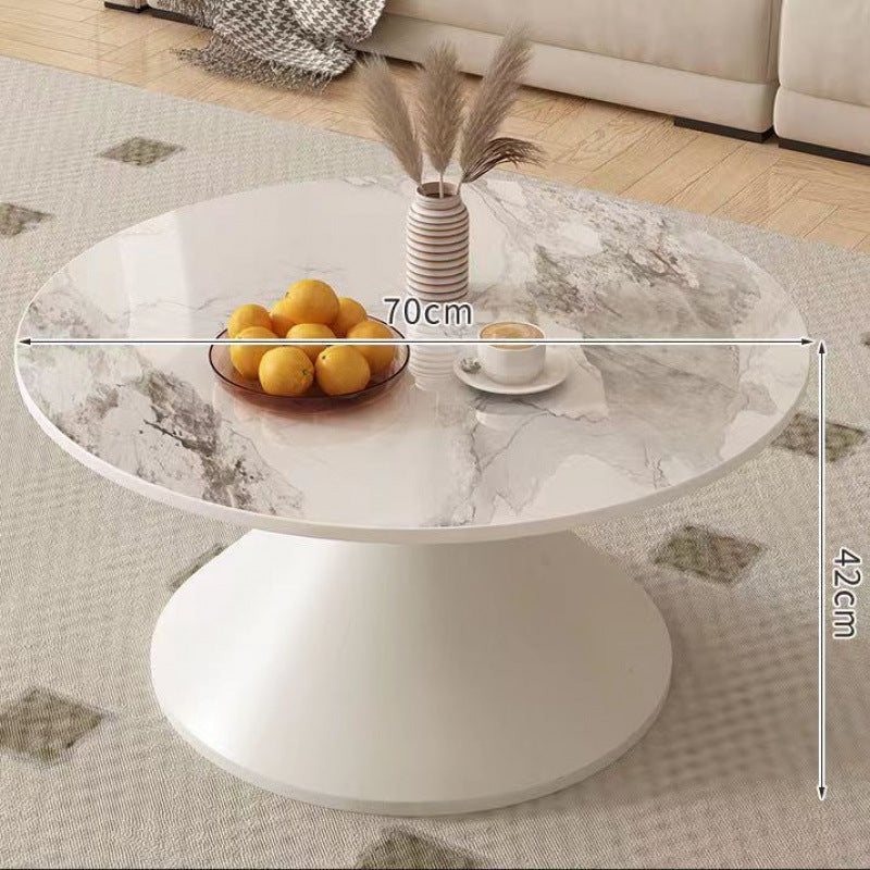 Cream style slate coffee table round living room for home small apartment b&b popular table modern normcore combination coffee table