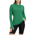 cross-border autumn hooded fitness top - slim fit, fingerless gloves, yoga long sleeve training running sports top for women