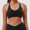 Eco-friendly recycled fabric yoga set - includes a vest top and high-waisted workout leggings with a butt-lifting, peach-like shape. perfect for running, fitness, and gym workouts