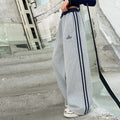girls' pants: spring/autumn sweatpants, kids' straight-leg autumn fashionable sports pants, girls' wide-leg pants for older children
