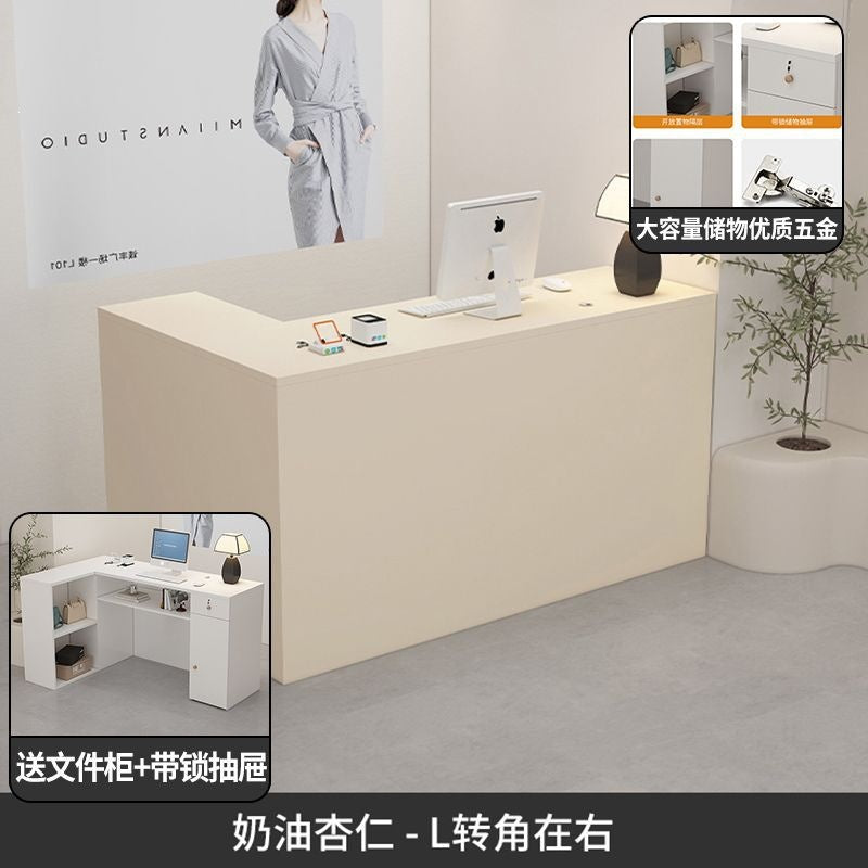 Clothing store small front desk cashier company bar table beauty salon reception counter computer desk office desk