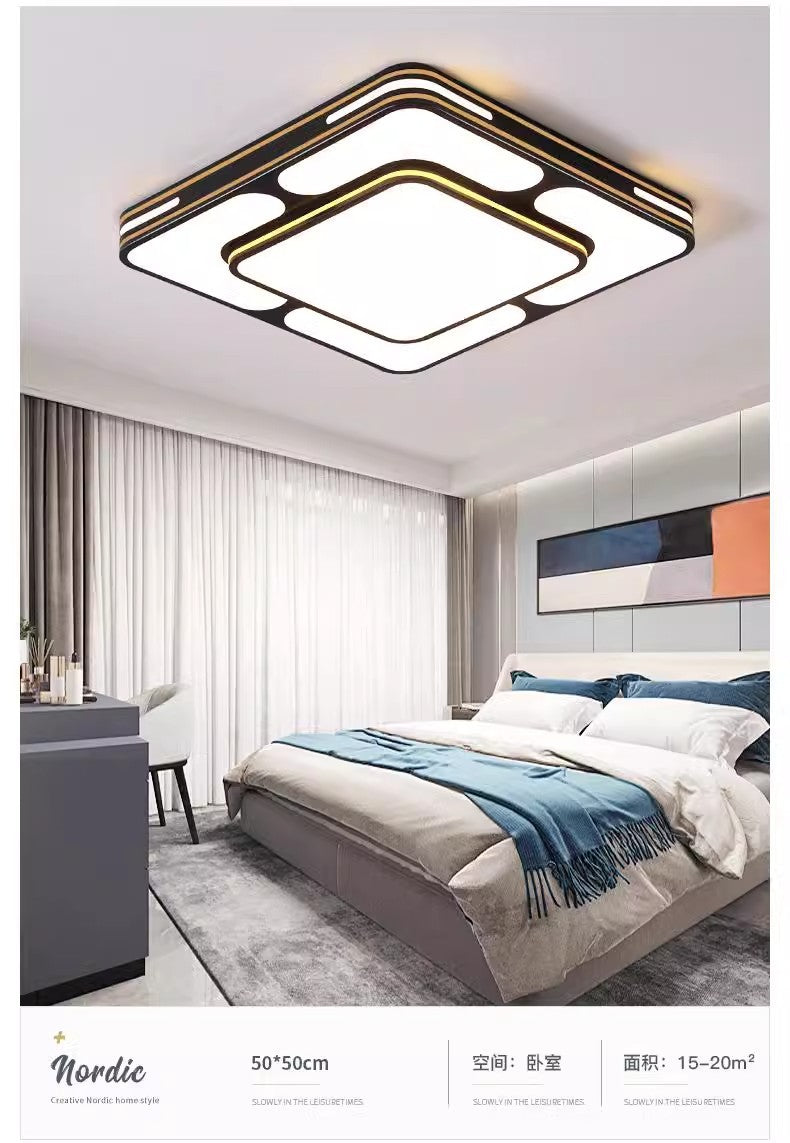 2025 new rectangular living room light hall ceiling light Nordic simple atmosphere intelligent super bright lighting package