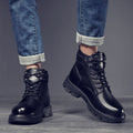 Boots men autum men's shoes 2025new arrivalmen boots k-style high-top shoes easiest for matchworkwear boots casual leather shoes