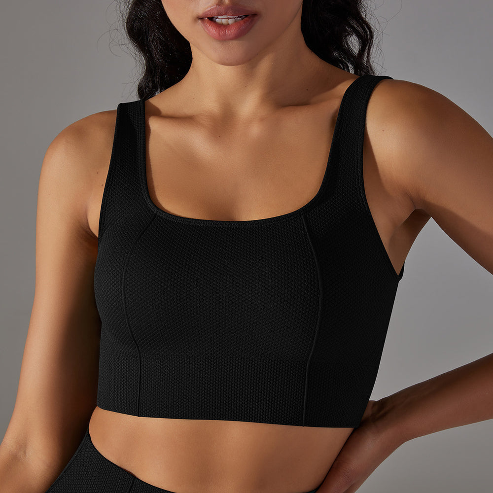 Multi-organ jacquard seamless yoga wear sexy back sports bra topsbubble wrap push-up running fitness vest