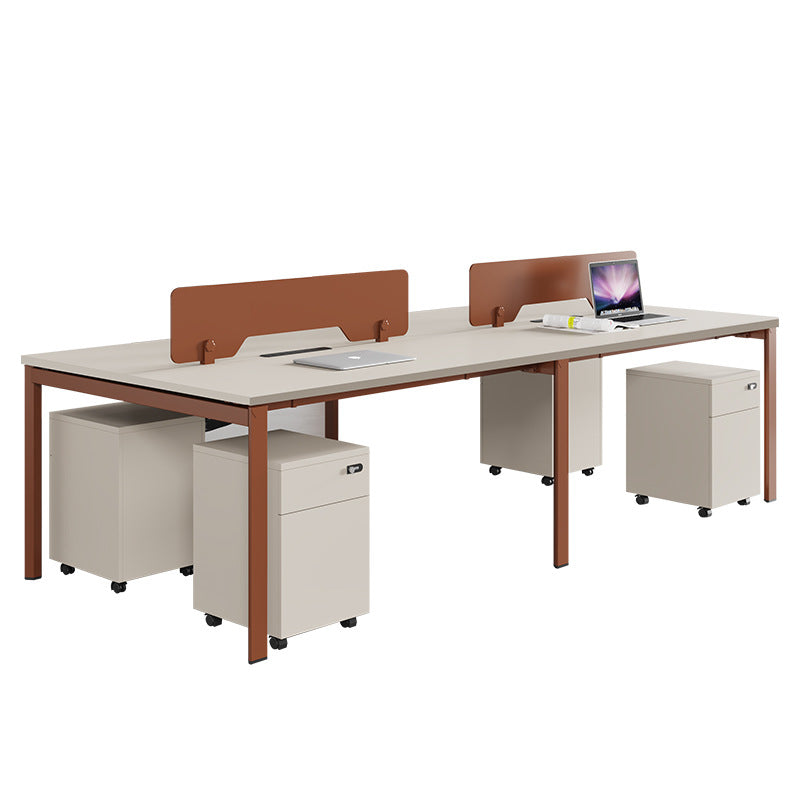 Saint rica thickened steel frame office desk and chair combination four-person double 2-person 4-person desk casual modern office electric