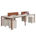 Saint rica thickened steel frame office desk and chair combination four-person double 2-person 4-person desk casual modern office electric