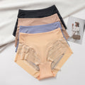 Multi-color combination cross-border exclusive high waist underwear women's breathable invisible plaid transparent sexy mesh women's briefs