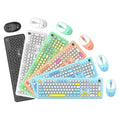 Dragon guardian t801a wireless keyboard and mouse combo - punk style keyboard with knob for desktop and laptop office use