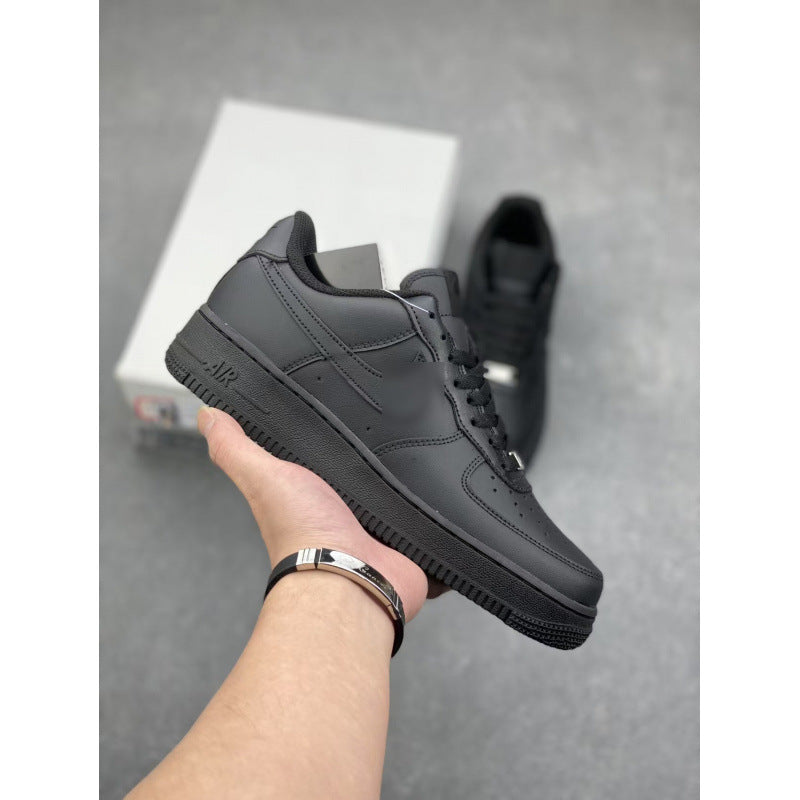 Putian high version air force one af1 white shoes wheat color pure original version black warrior men's shoes black sneakers
