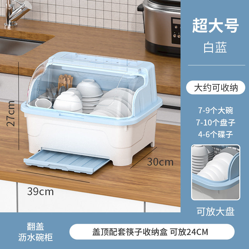 Drain cupboard kitchen bowl tableware box for home storage box with lid bowl rack dishes dishes rack dormitory