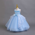 Ready-to-ship new sequin silver thread evening gown tutu wedding dress princess dress girls' performance dress kids' dress