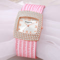 e-commerce hot-selling snake-embossed leather belt diamond-studded women's watch, square full diamond quartz watch, ladies' watch manufacturer wholesale