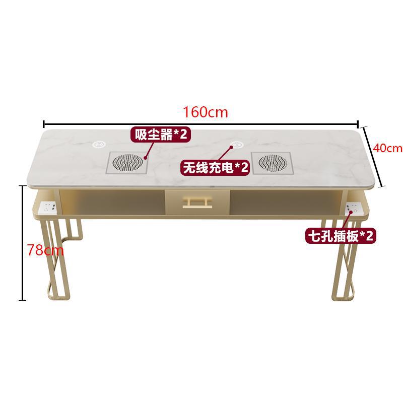 Widened 45cm marble nail table and chair set - special offer! economical single/double, light luxury, multi-functional, odorless, carbon steel with baked enamel finish