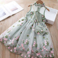Korean style children's clothing: new summer embroidered girls' dress - stylish long-sleeved princess dress for kids