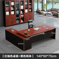 Red apple color desktop + black walnut cabinet [deepened side cabinet]