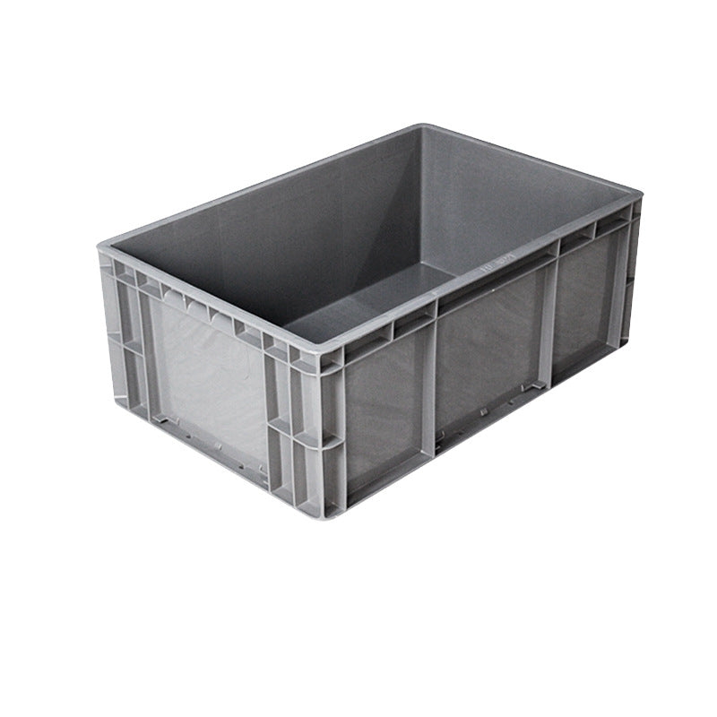 Grey European standard EU box plastic turnover box with lid auto parts industrial logistics box warehouse workshop transit eu plastic box