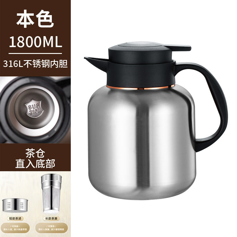 Commercial electric kettle 316l stainless steel tea infuser kettle, new home model with digital display, insulated kettle, vacuum tea brewer