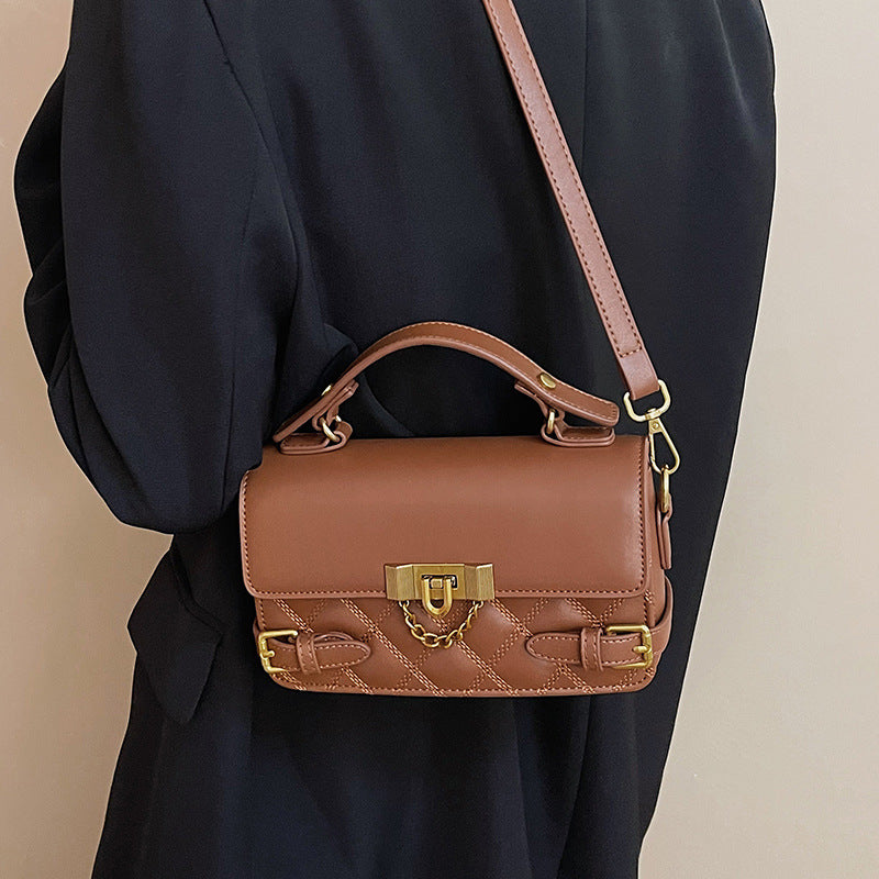 Rhombus bag handbag bag 2025 new trendy retro versatile small square bag women's winter high-end versatile messenger bag