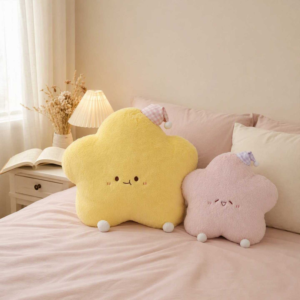 Ins style star stuffed pillow sofa bay window pillow cute decorative cushion sleeping doll birthday gift soft