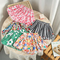 Girls' shorts summer outfit - lightweight, versatile, casual, loose-fit cotton rayon skort - stylish and chic pleated skirt pants for kids