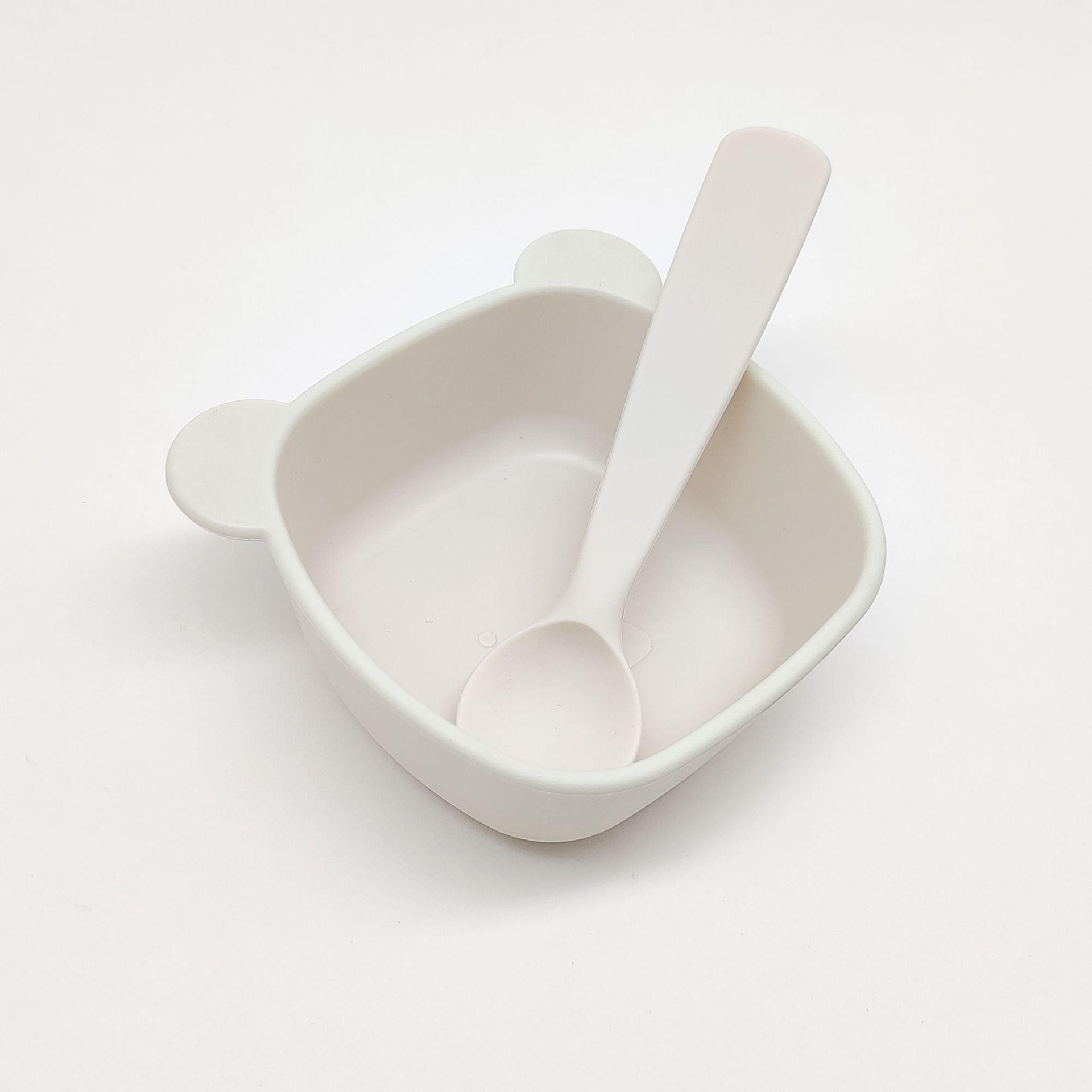 Cross-border food-grade silicone cartoon bowl ins bear silicone tableware, anti-scalding and non-slip silicone bowl tableware set