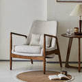 Scandinavian european casual solid wood sofa chair balcony living room lazy chair lounge chair casual chair footrest single sofa chair