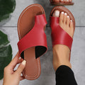 summer new flat bottom versatile casual slides women's thong sandals cross-border plus size comfortable beach shoes wholesale
