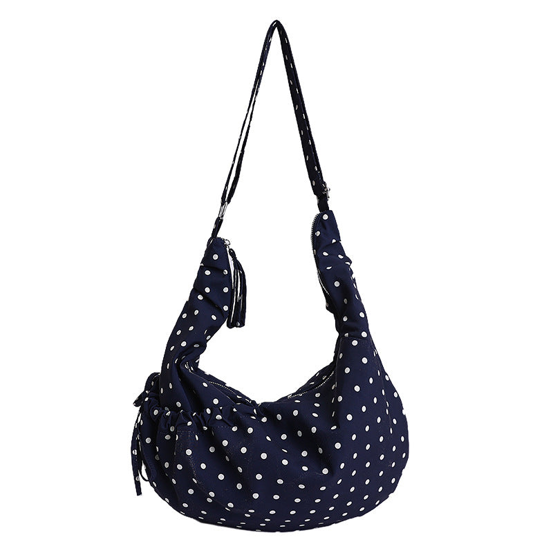K-style 2026new arrivalcasualeasiest for match dumpling bag women's bag work clothing shoulder bag polka dotfashionsweet crossbody bag