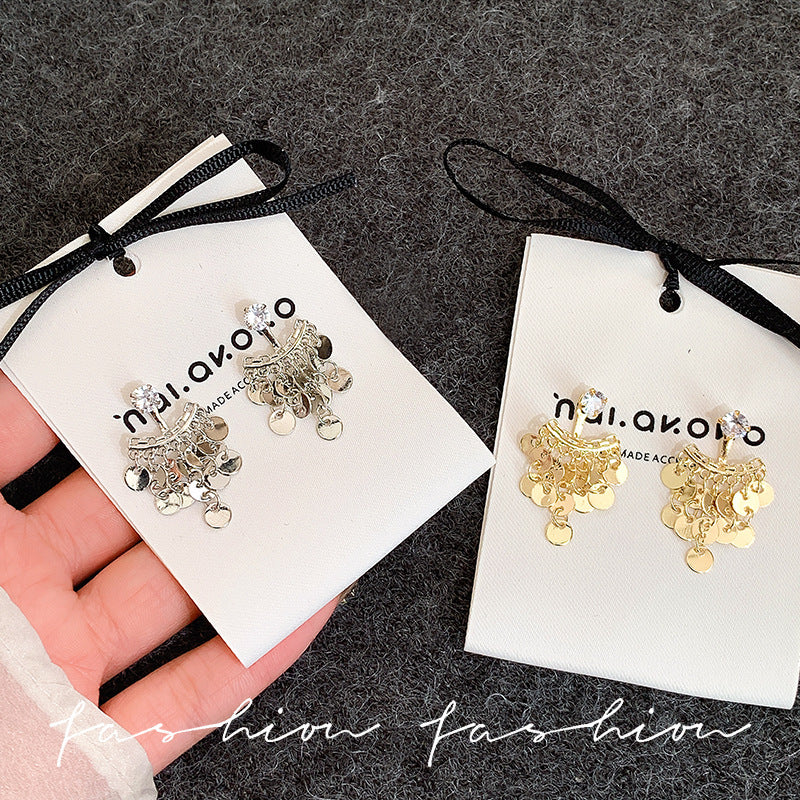 A two-wear super glittering sequin tassel earrings 2026new arrivalbest sellingaccessible luxuryelegant earrings classy earrings