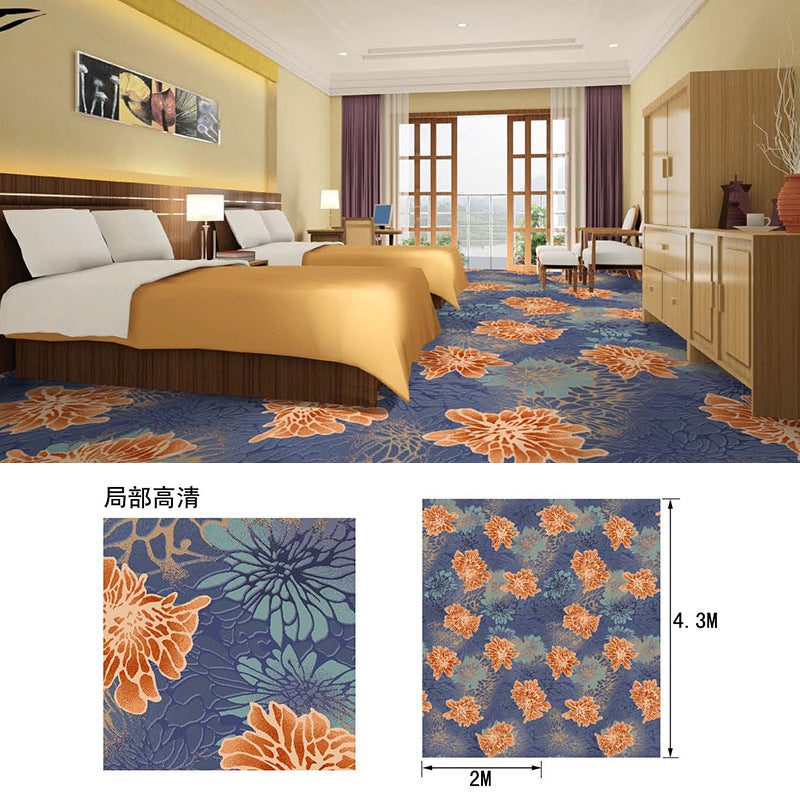 Hotel, guesthouse, b&b room corridor carpet, nylon b1 grade fireproof, full coverage, thickened, soundproof bedroom bedside rug