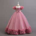 Girls' long princess dress baby dresses kids' tulip sequin host piano performance outfit