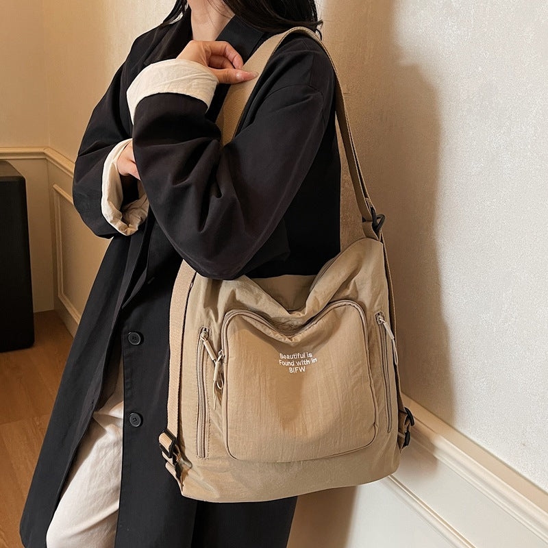 2025 new casual versatile tote bag multi-purpose travel backpack large capacity student commuter shoulder crossbody bag