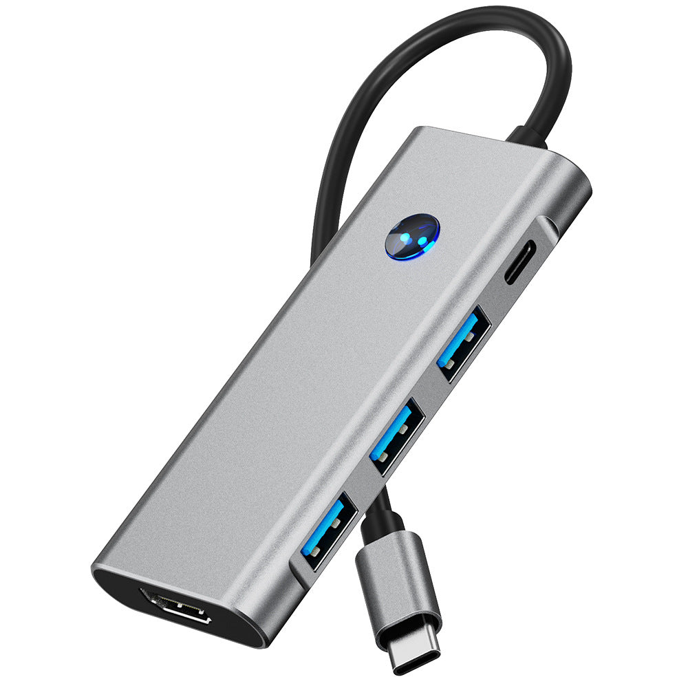 Type-c docking station hub3.24k60hz one-click screen-off notebook 7-in-1 docking station with multiple interfaces