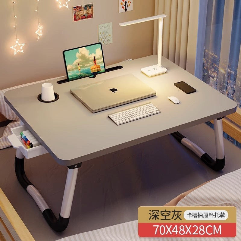 Small table on the bed, foldable computer desk, for home bedroom bay window desk, dormitory student dormitory lazy study table