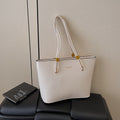 large-capacity casual tote bag classy sense of retropure color shoulder bag 2026new arrivalfashionwork clothing women's bag