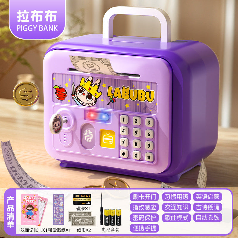 Nezha kids boys and girls piggy bank safe cabinet key password box savings coin storage storage