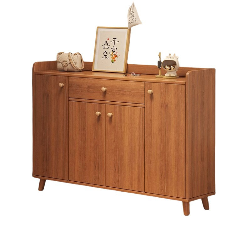 Solid wood core shoe cabinet household entrance 2025 new Chinese-style wall storage cabinet large-capacity indoor shoe rack