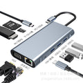 Type-c 10-in-1 docking station typec3.0 notebook macbookpro docking station hub4k multi-function