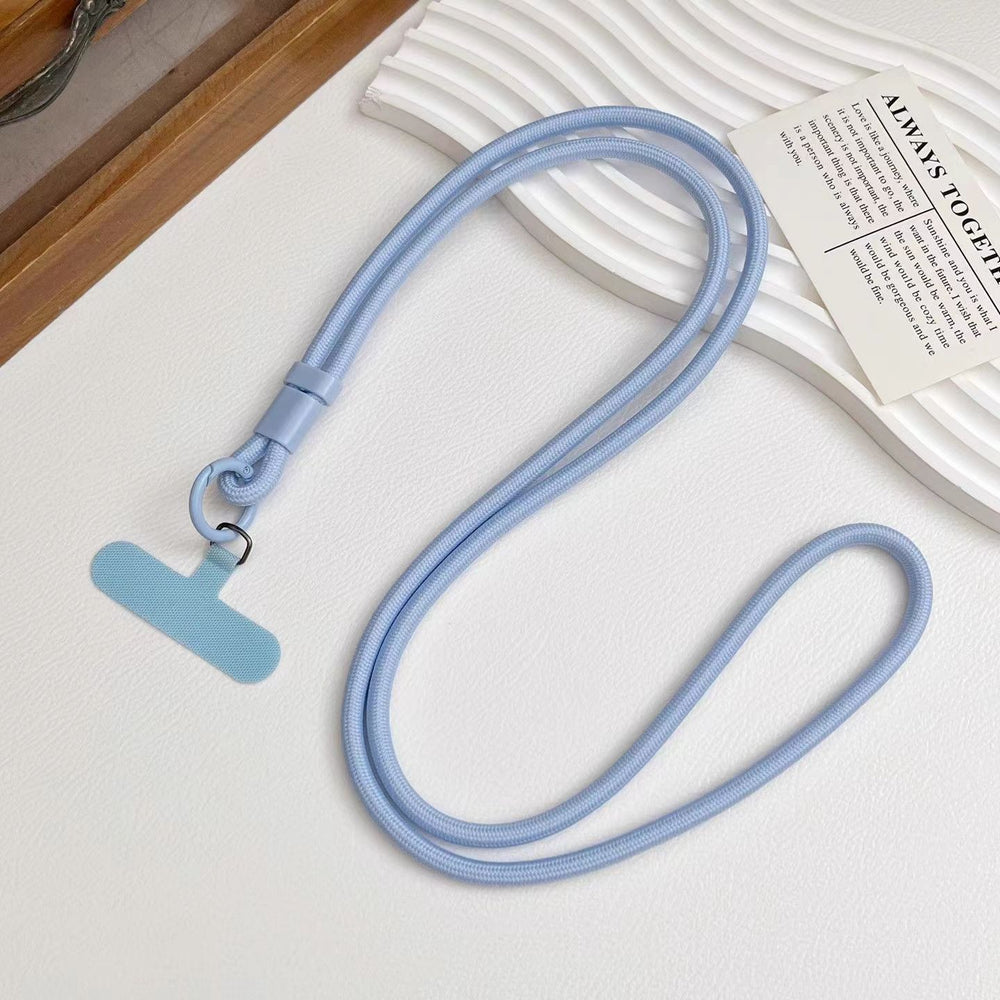 Adjustable buckle pure color mobile phone lanyard cross-body halter dual-purpose nylon rope woven strong and durable anti-lost anti-fall
