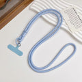 Adjustable buckle pure color mobile phone lanyard cross-body halter dual-purpose nylon rope woven strong and durable anti-lost anti-fall