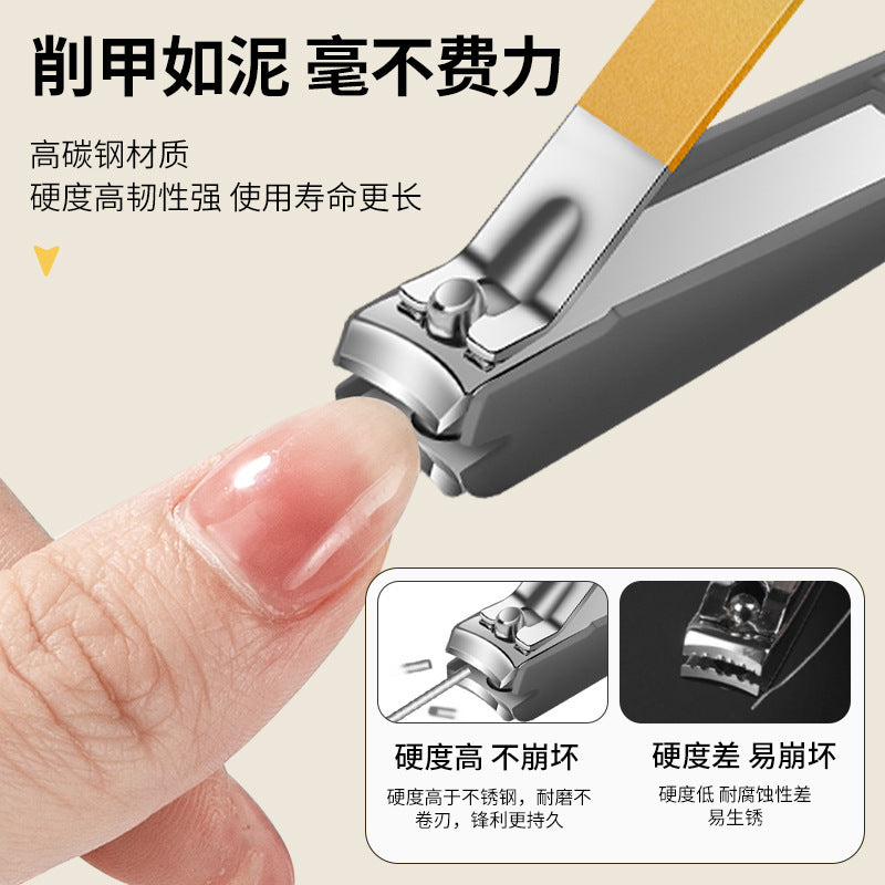 new 18-piece manicure set: angled nail clippers, portable cuticle nippers, anti-splash manicure & pedicure tool kit