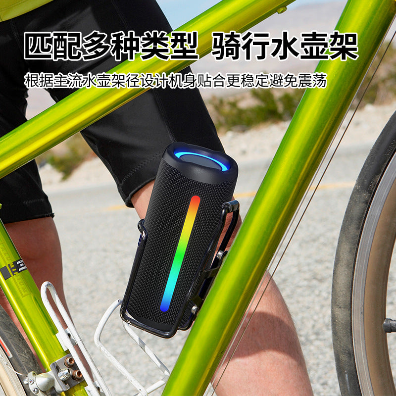 New wireless bluetooth speaker - outdoor waterproof portable subwoofer with rgb lighting - cylinder speaker