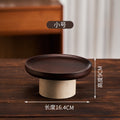 Acacia wood retro high-footed tray medieval style jewelry storage tray display tray living room desktop fruit tray fruit tray
