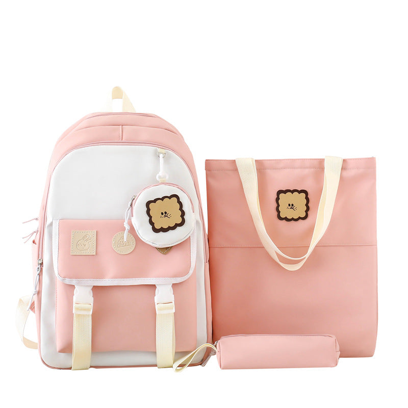 Cross-border new fashion trend backpack casual backpack large-capacity travel essential bag primary and secondary school students schoolbag