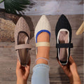 new arrival: plus-size women's flat loafers for cross-border e-commerce – flyknit fabric, fashionable round toe, breathable slip-ons – wholesale available